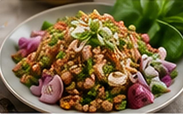 Larb minced meat salad