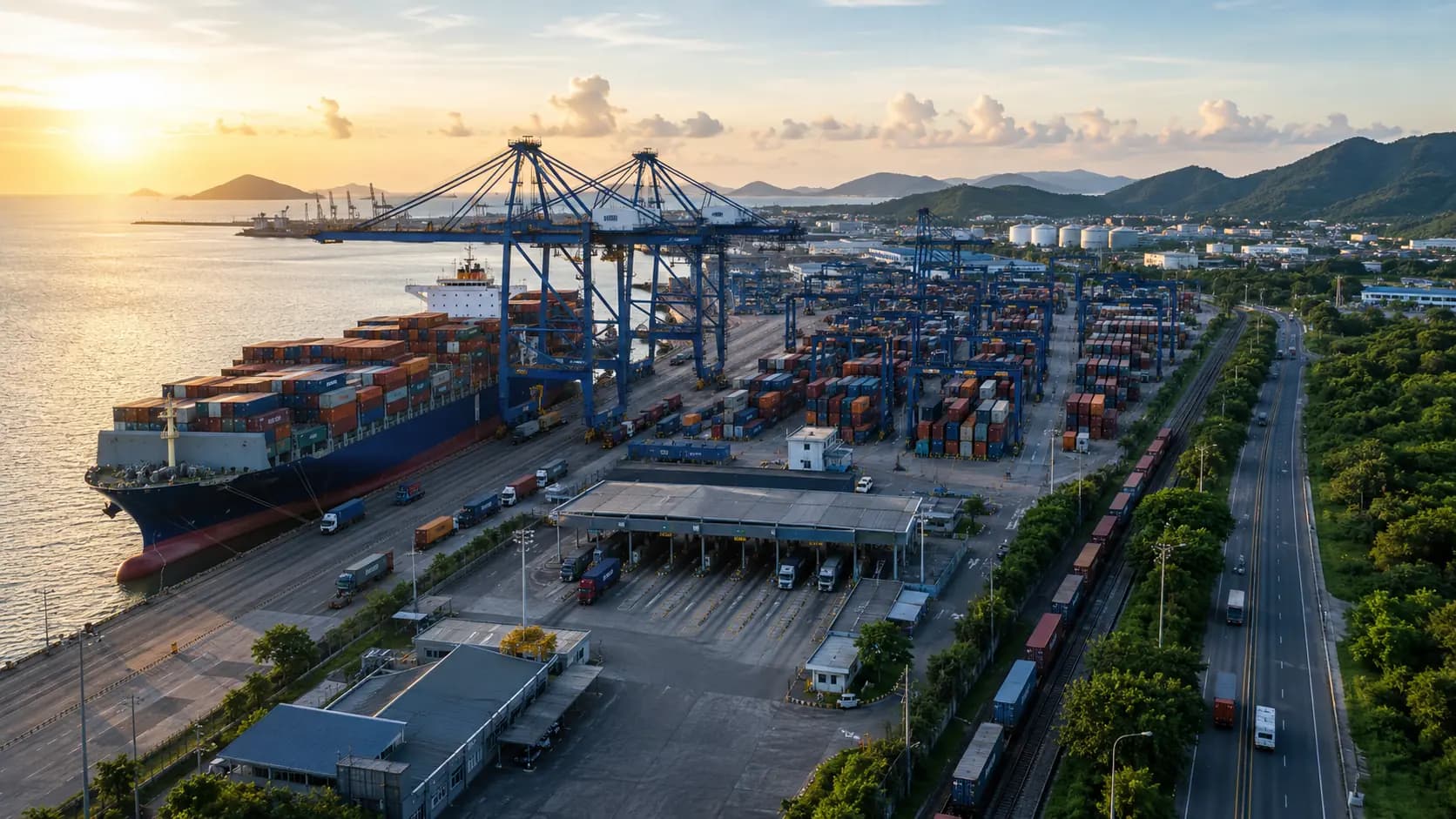 Seaport trade gateway on Thailand's Eastern Seaboard
