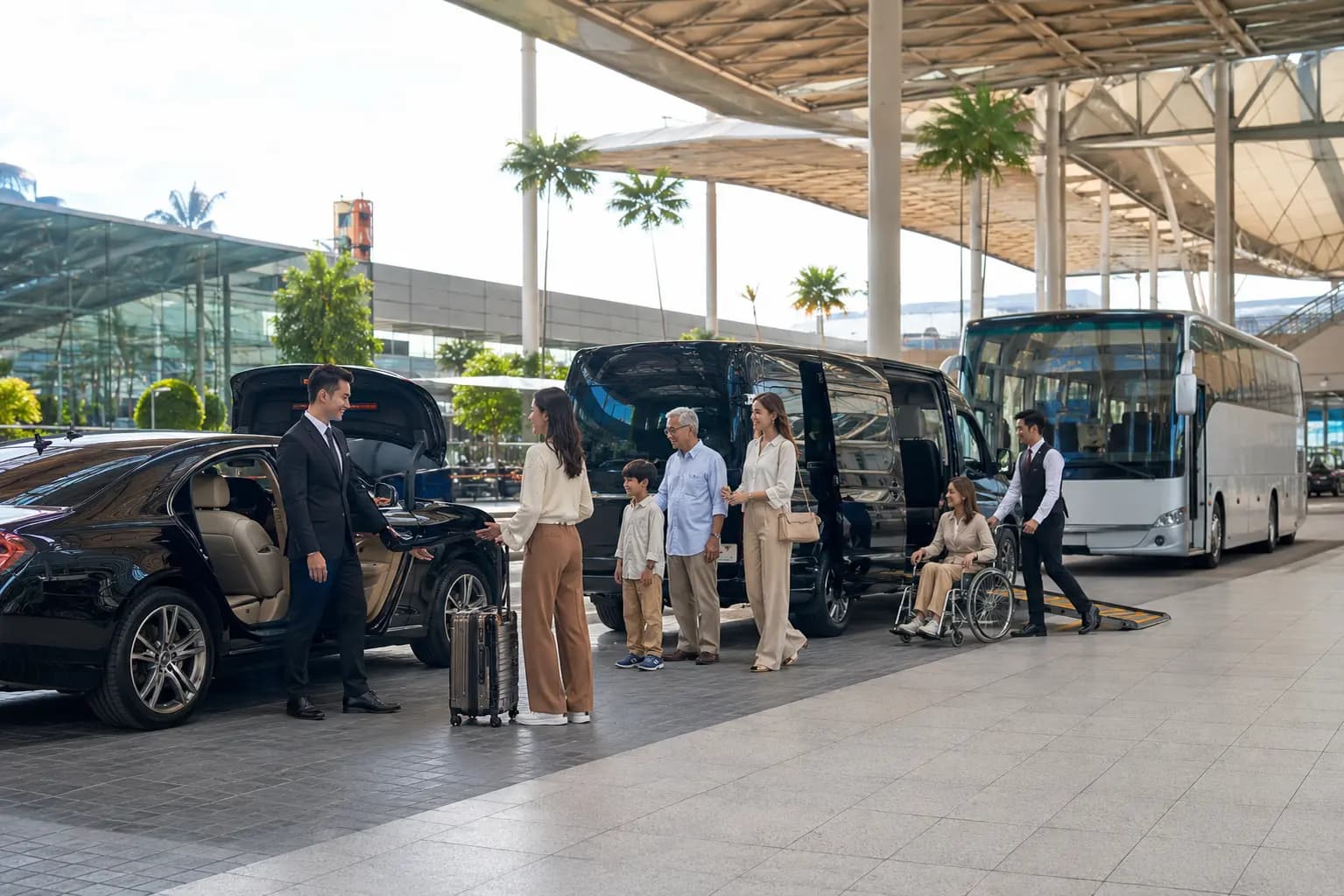 Conceptual editorial image representing licensed visitor mobility and transport partnerships in Thailand.