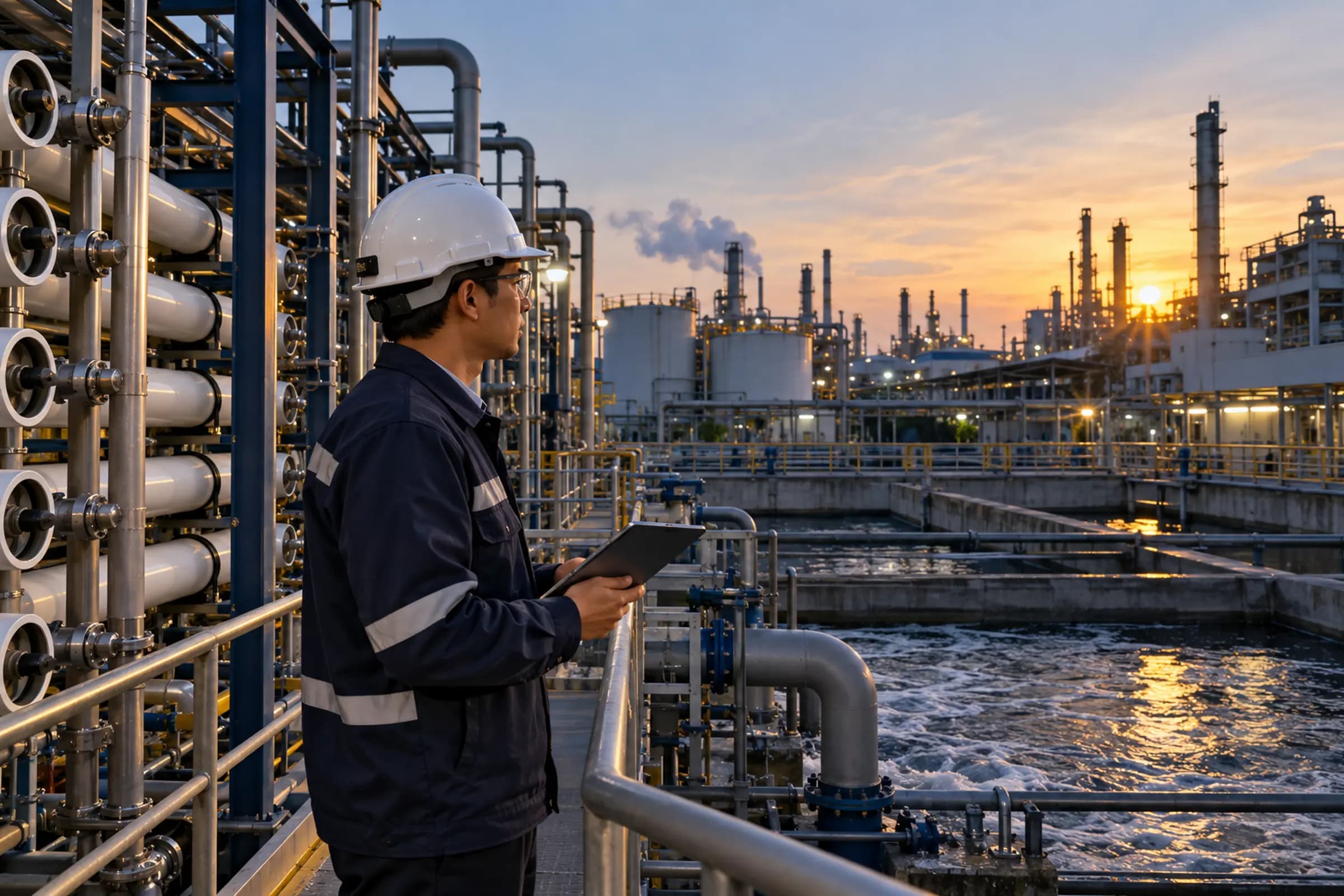 Industrial water treatment and utility infrastructure