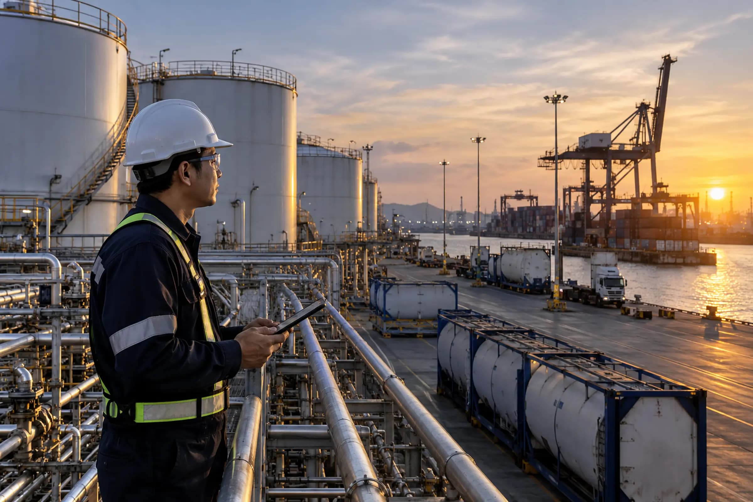 Port logistics for chemical and plastics exports in Thailand
