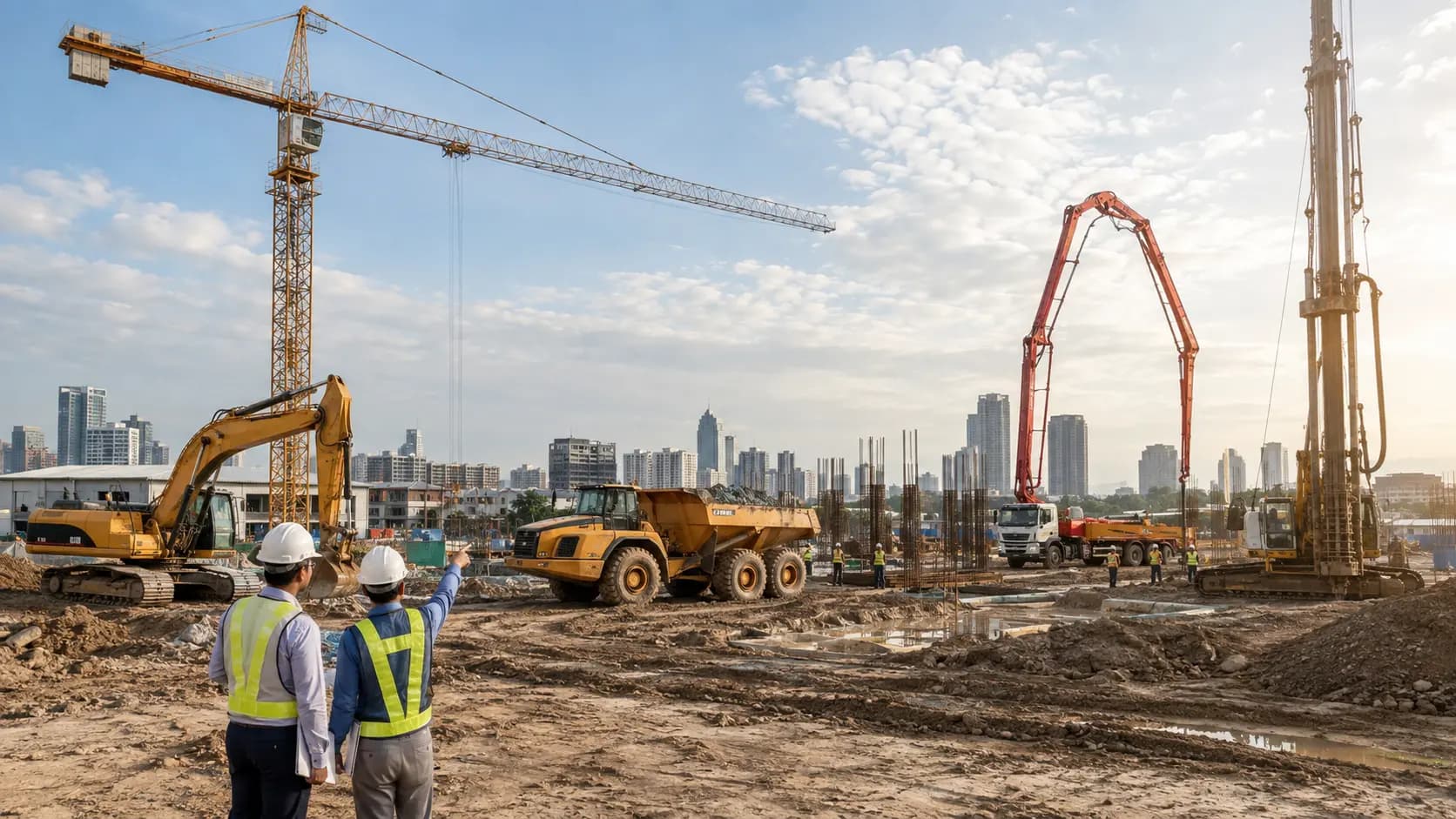 Construction machinery and equipment in use in Thailand