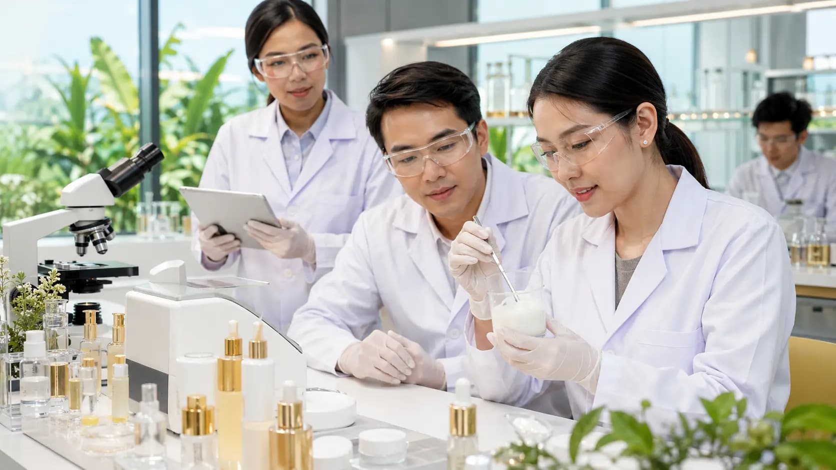 Cosmetics formulation research and development laboratory in Thailand