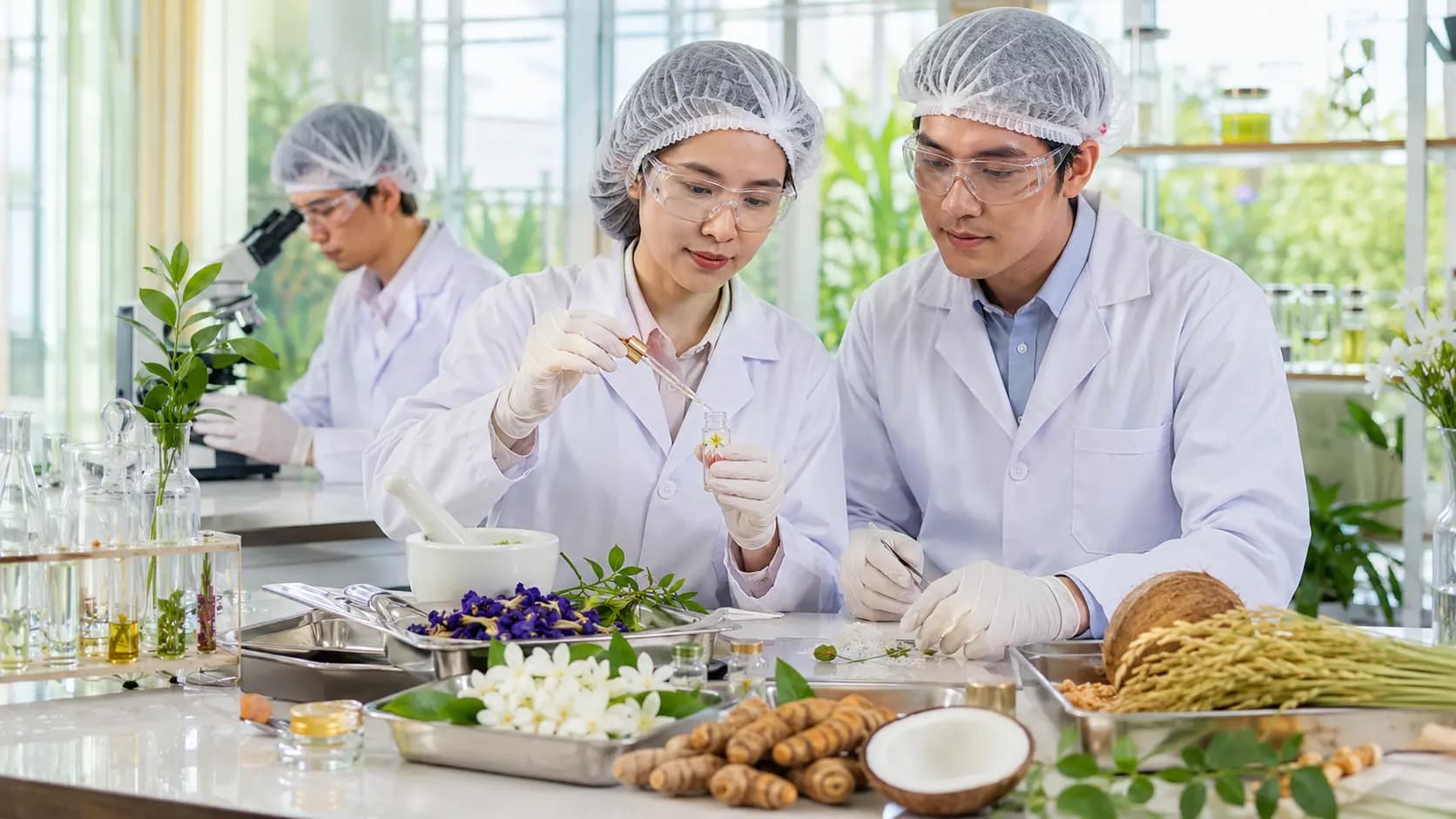 Thai botanical ingredients used in cosmetics production