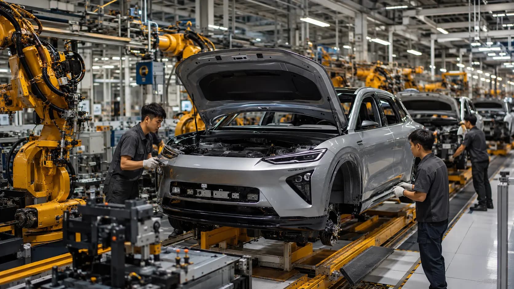 Electric vehicle assembly line in Thailand