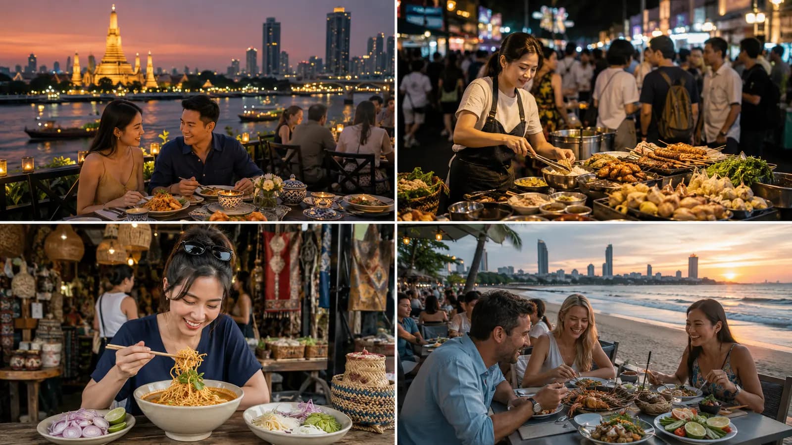 Food experiences across Bangkok, northern Thailand and coastal destinations