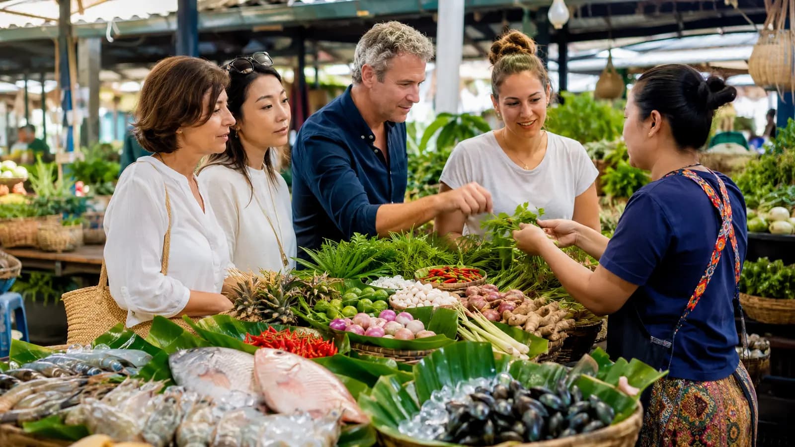 Fresh markets and food experiences in Thailand