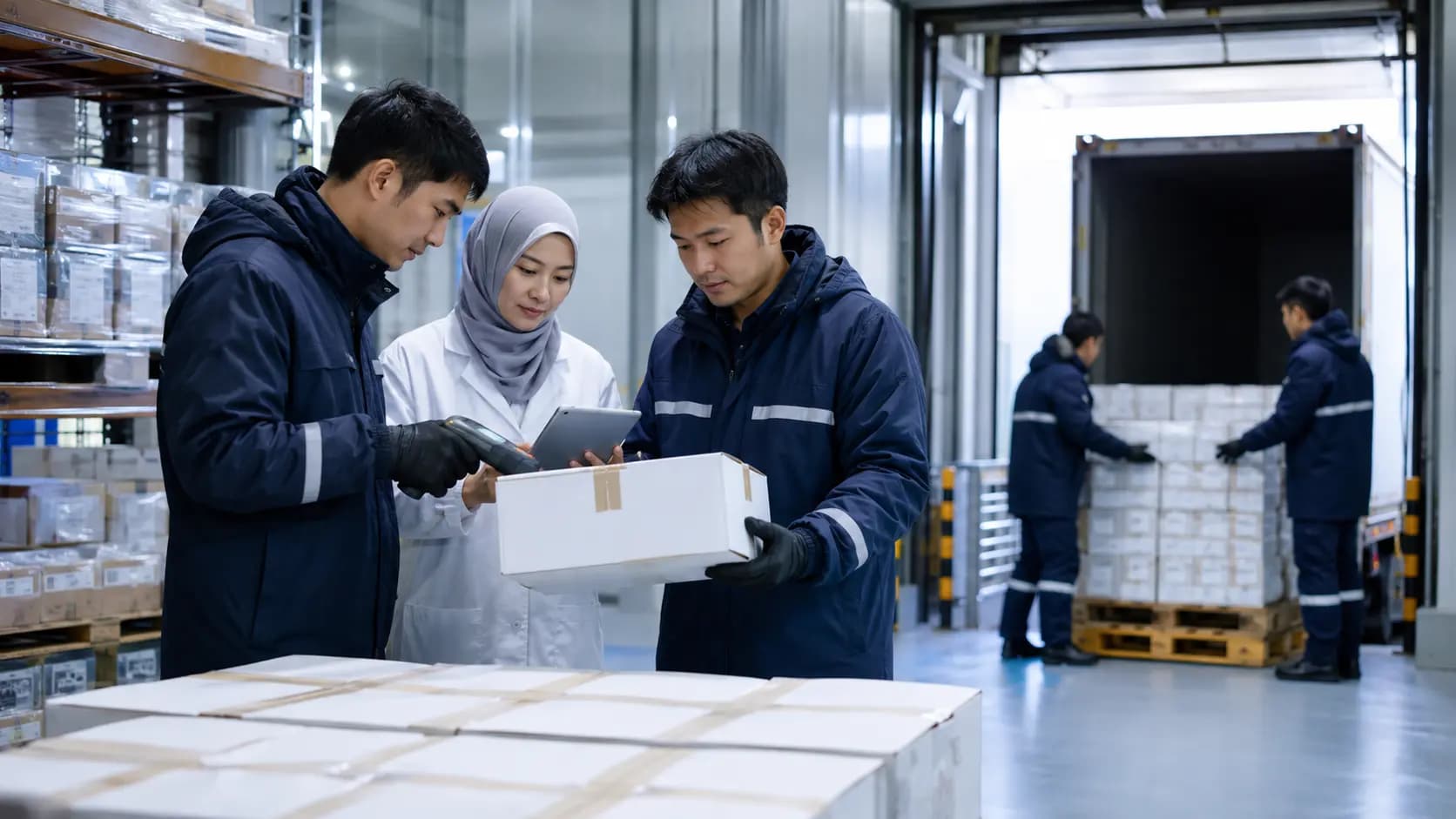 Halal cold-chain logistics and export traceability in Thailand.