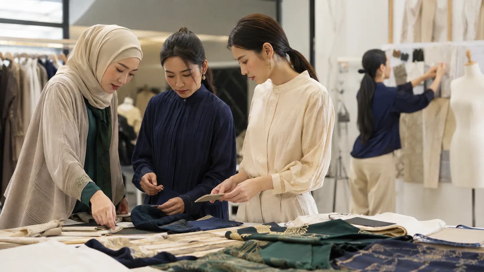 Modest fashion, textile and apparel production in Thailand.