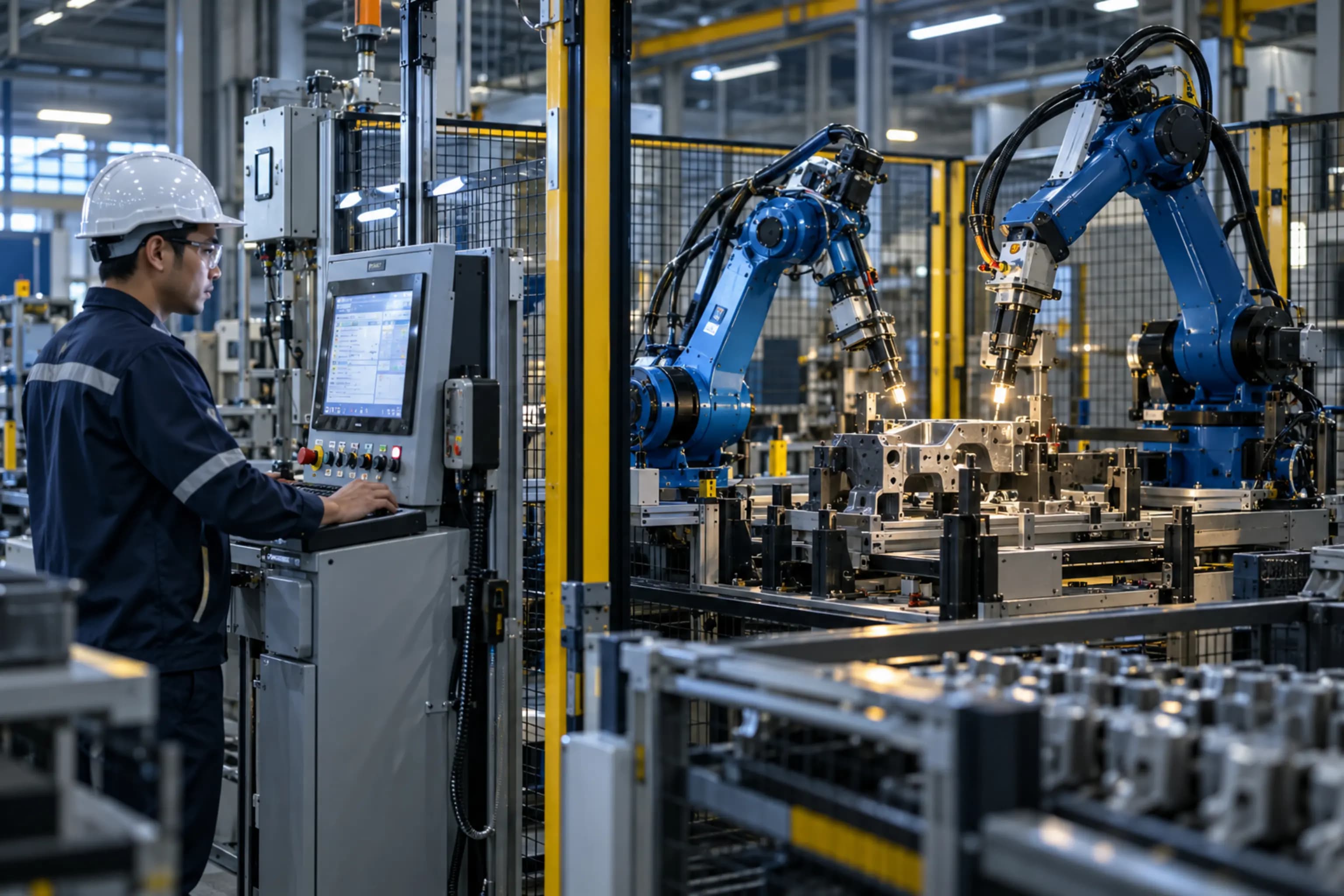 Automation and robotics on a Thai production line