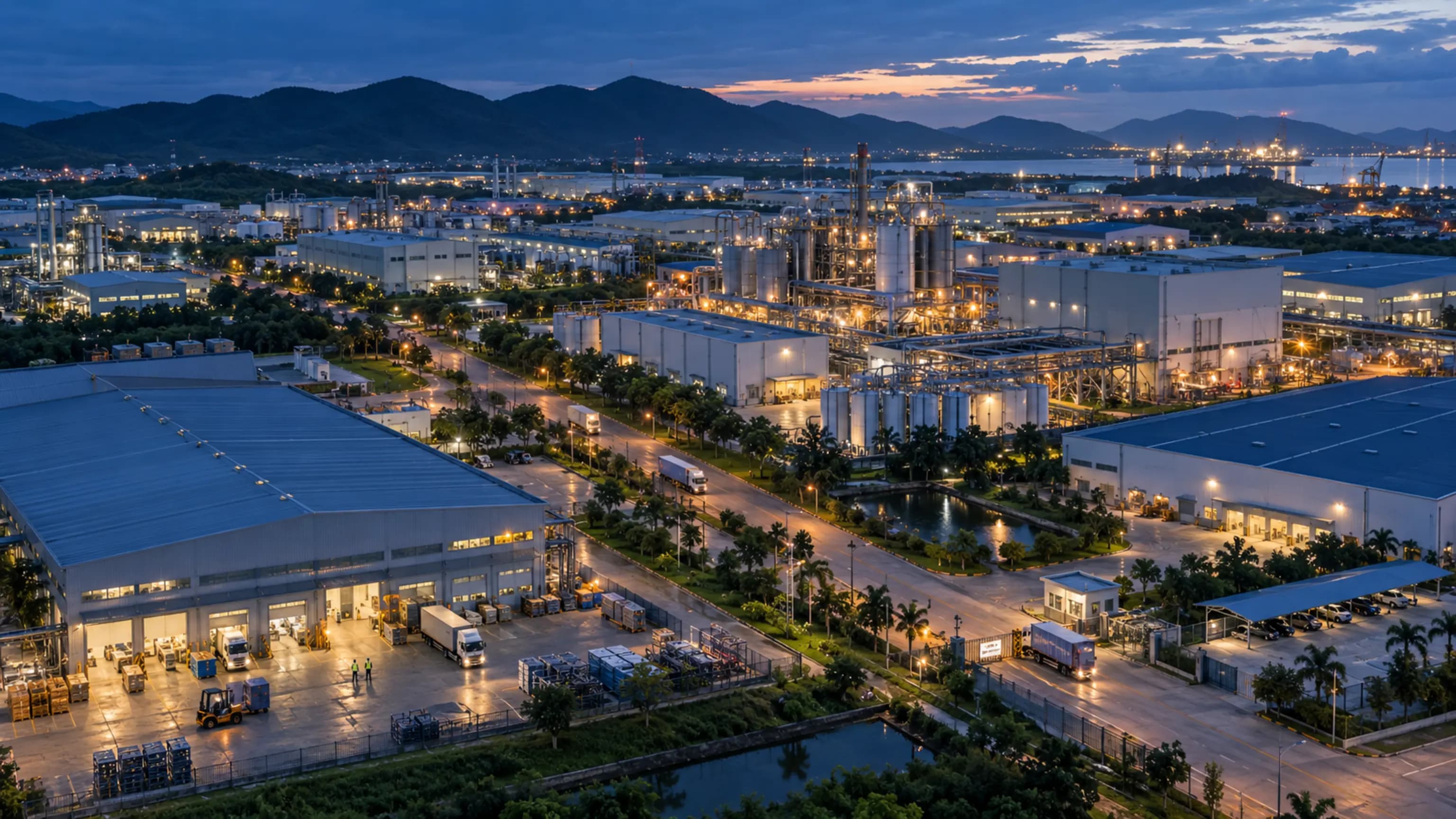 Industrial estate cluster in Thailand