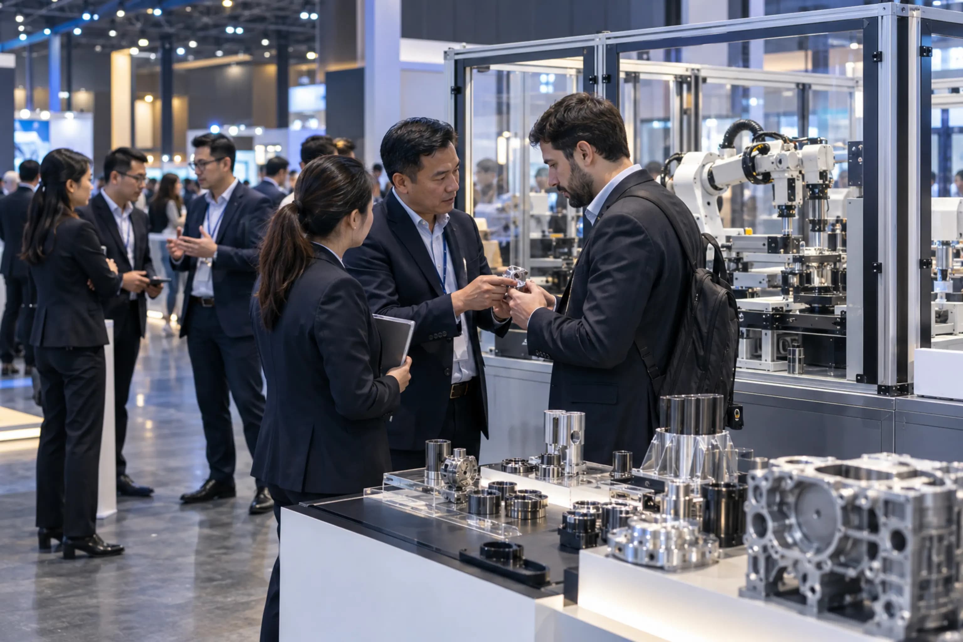 Exhibition hall floor at a Thailand manufacturing trade event