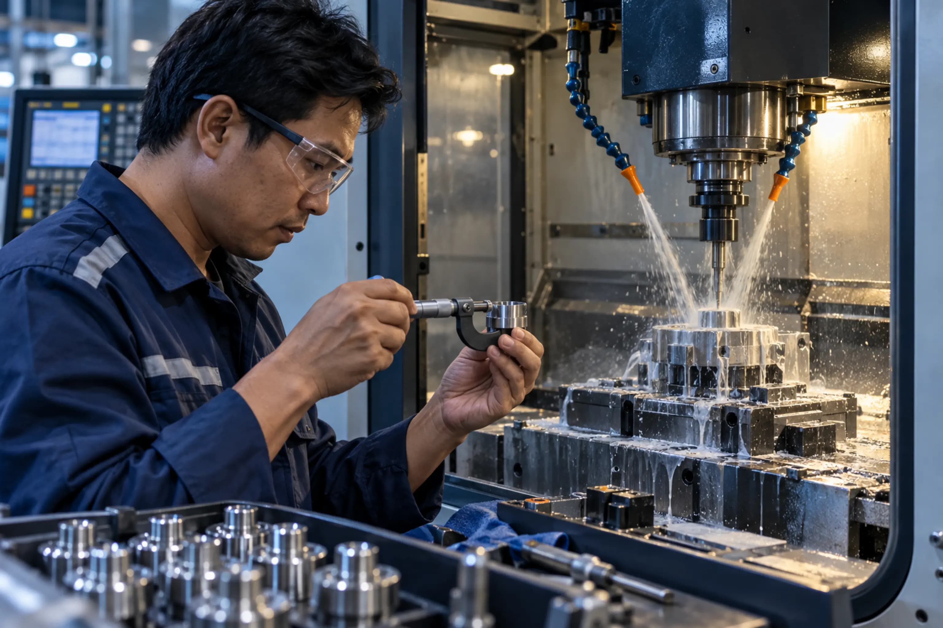 CNC precision machining in a Thai factory