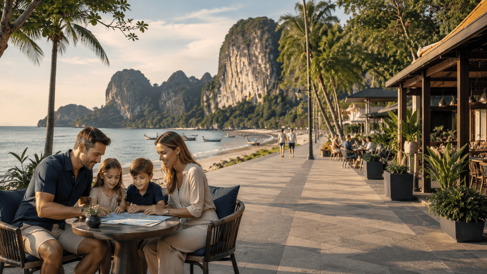 The Ao Nang coastline used as a planning base for Krabi trips.