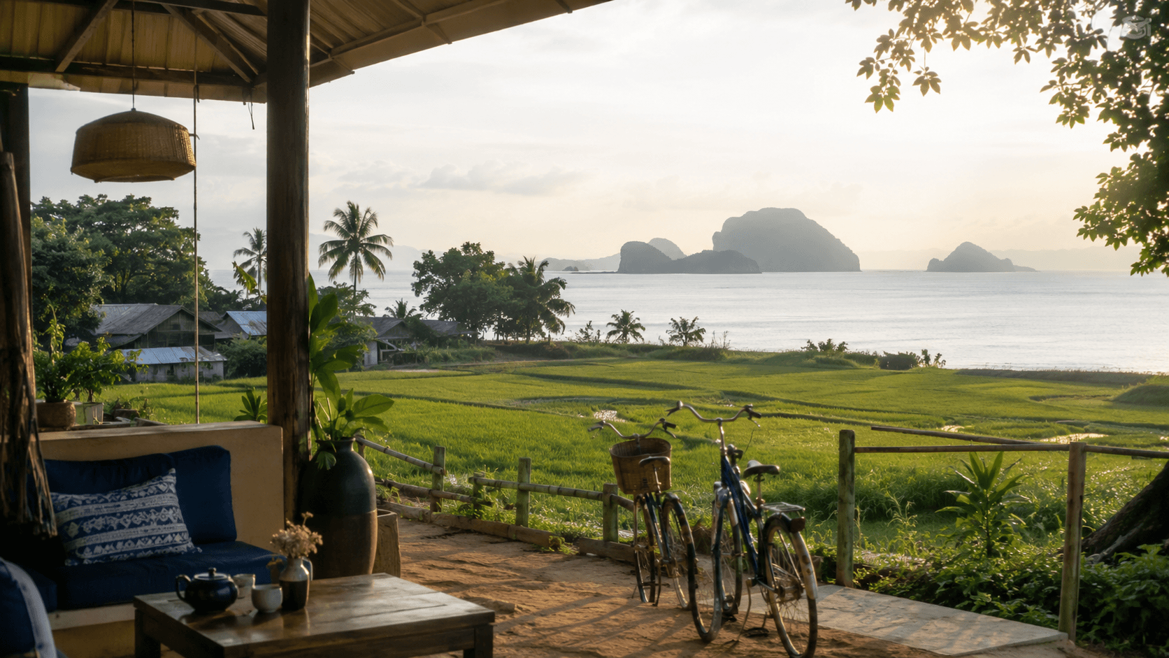 A coastal marina view from Phuket with boats moored against a hillside backdrop.