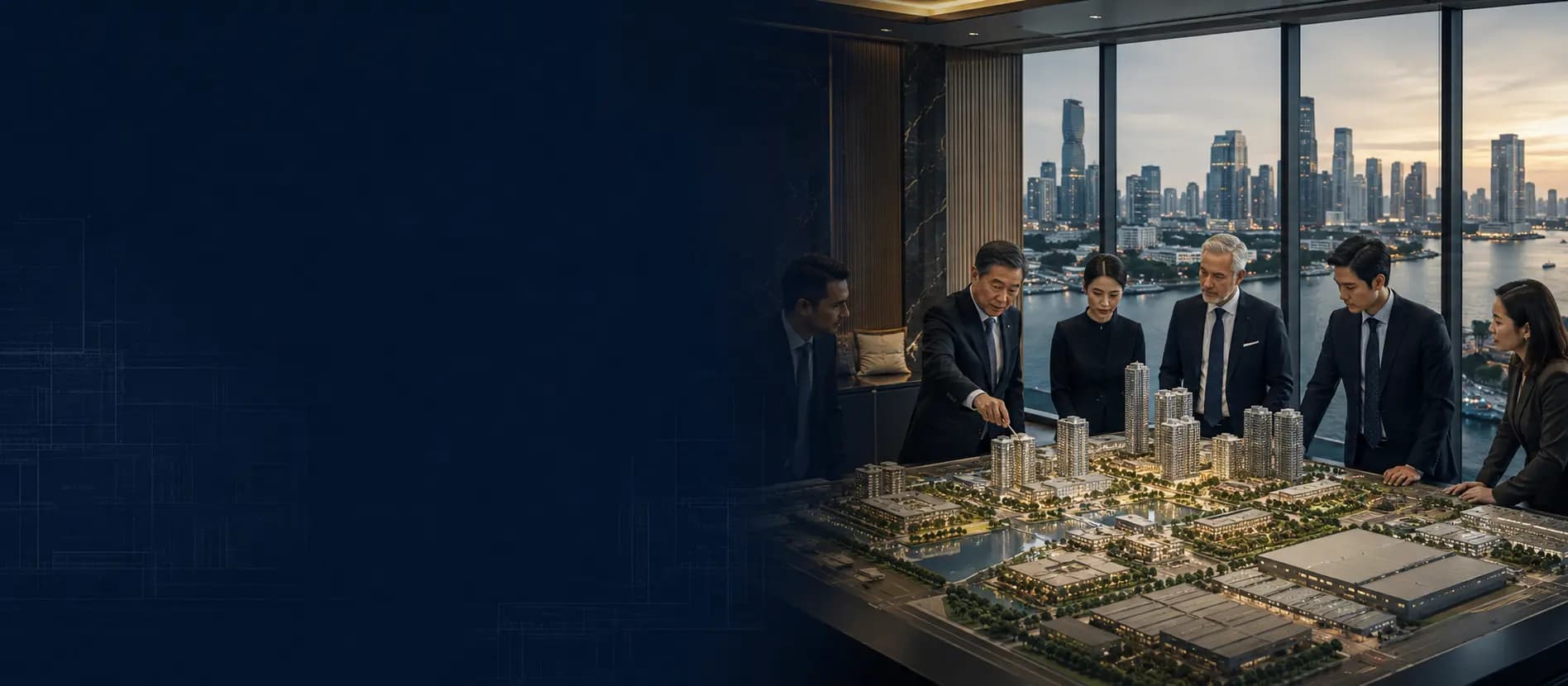 Conceptual editorial image representing Thailand's real estate market participants and major developments — not a depiction of any named company, project or transaction