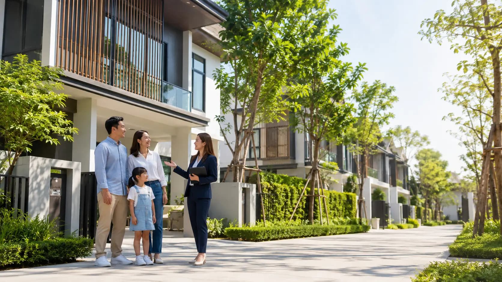 Homes and townhomes community in Thailand