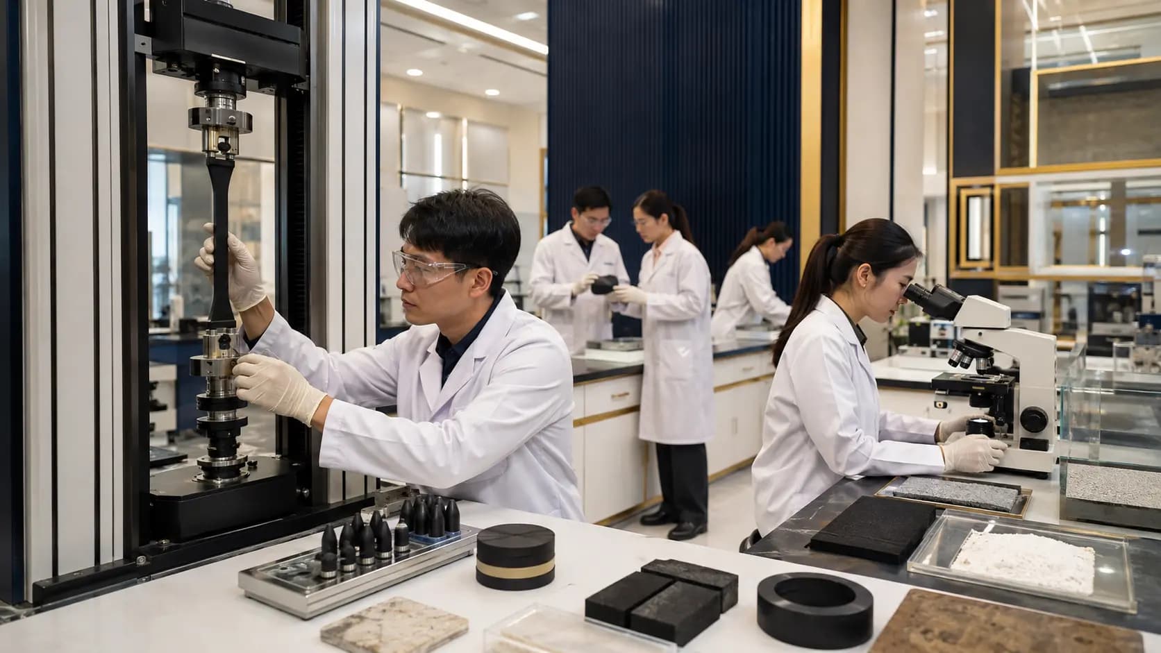 Materials research and testing laboratory for Thailand's rubber industry