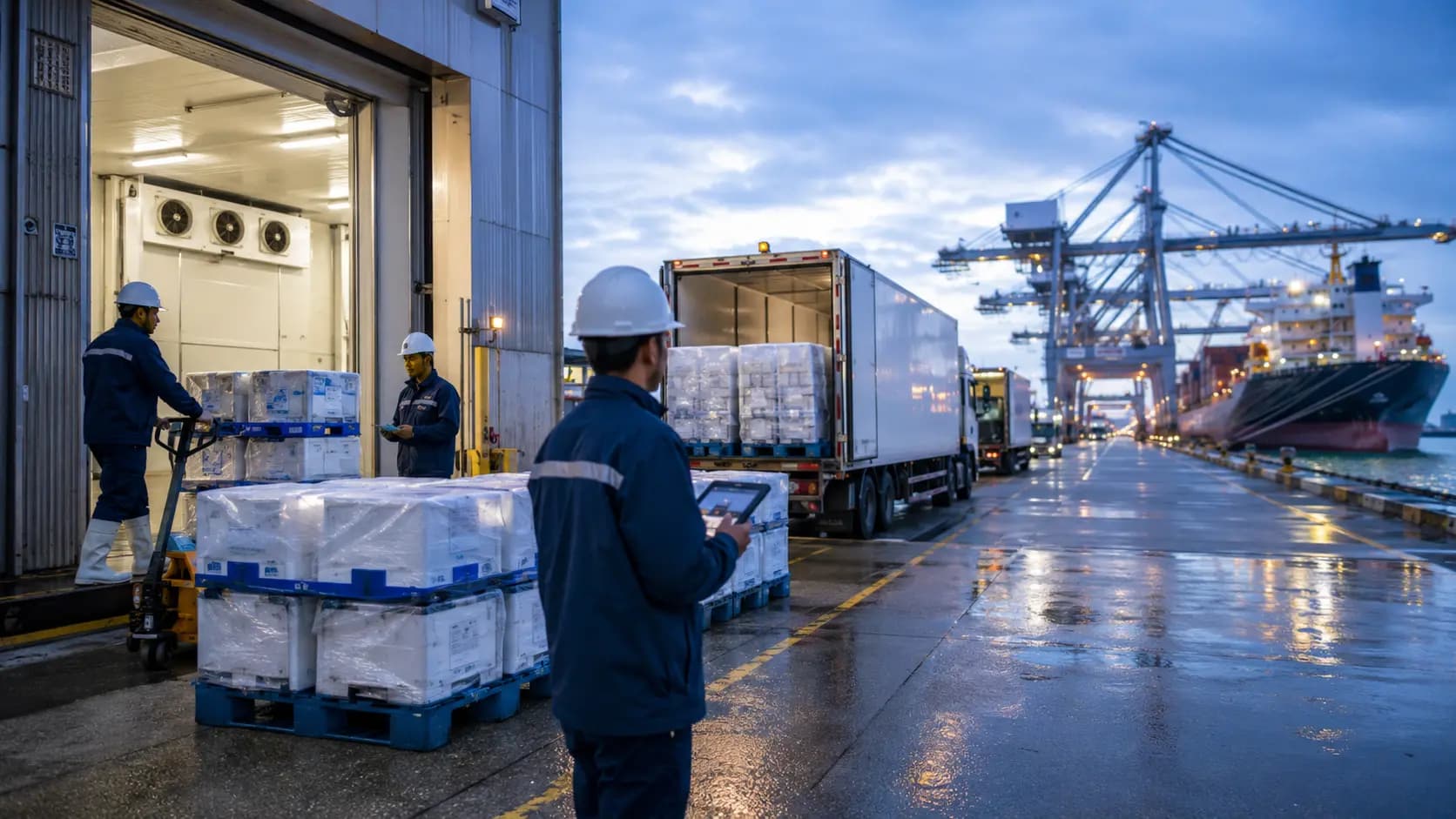 Cold chain and export logistics for Thai seafood products