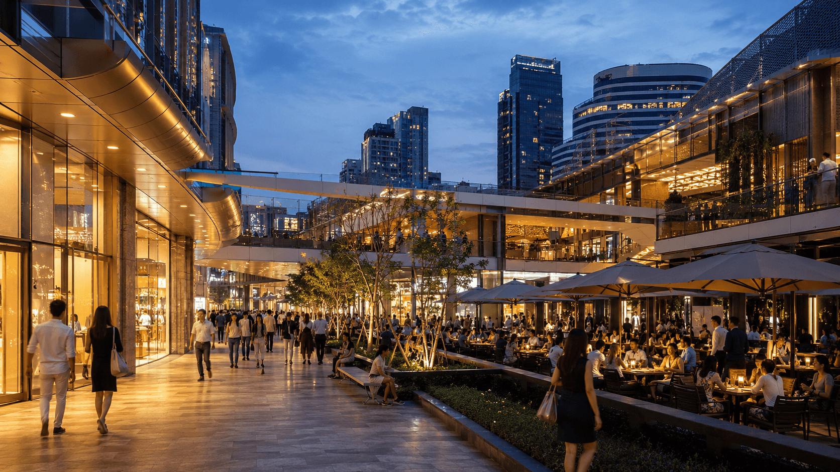 Editorial imagery of contemporary metropolitan shopping in Bangkok