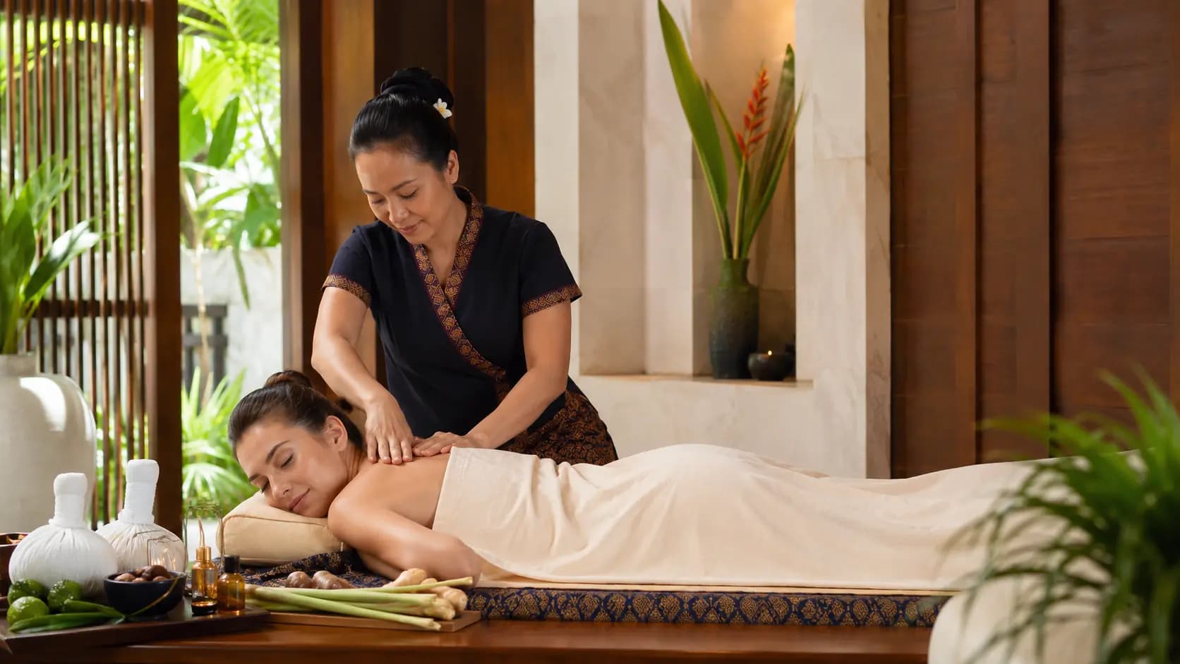 A traditional Nuad Thai massage treatment, inscribed by UNESCO as Intangible Cultural Heritage in 2019.