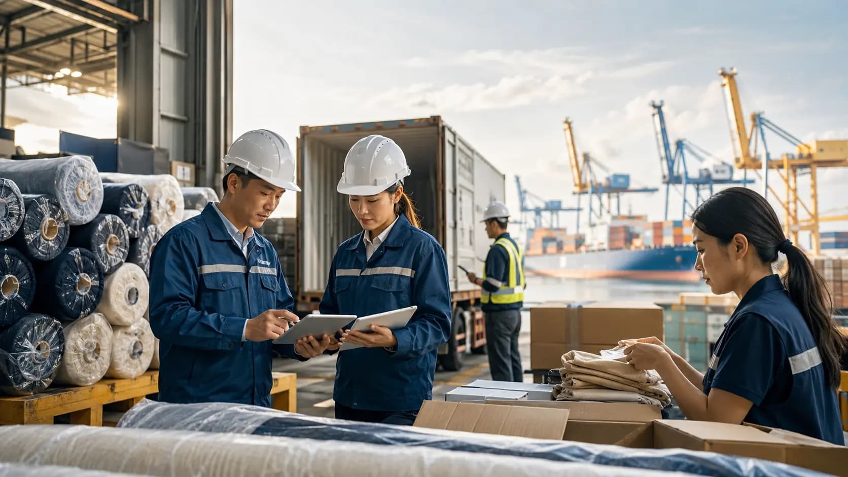 Global trade and export activity for Thailand's textile industry.